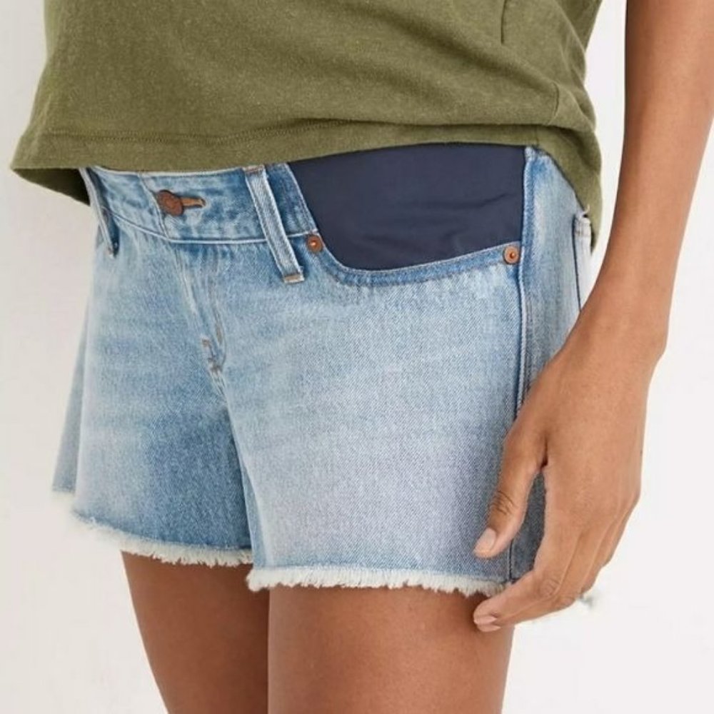 Madewell Maternity Relaxed Denim Shorts Cut-off Women's 27 MSRP $80